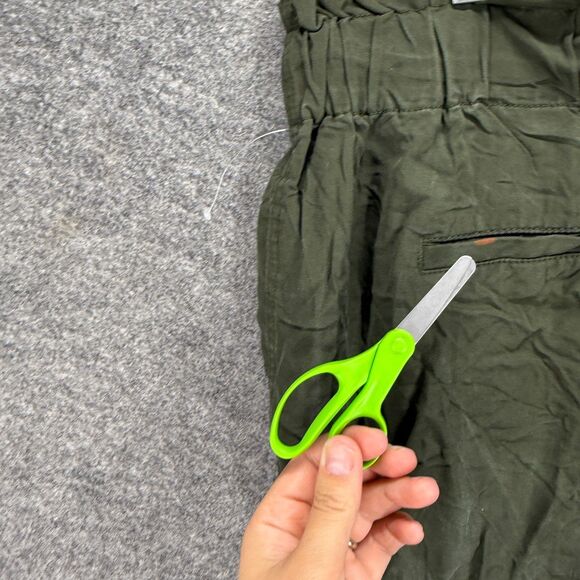 A New Day Pants Women 2XL Gray High Rise Flat Front Tapered Chino Drawstring - Picture 6 of 9